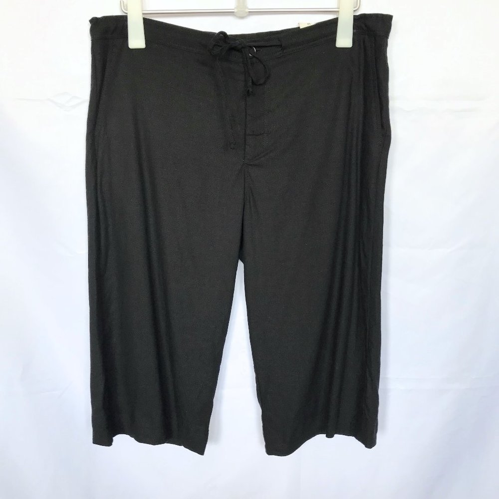 Le Chateau Black Linen Blend Shorts